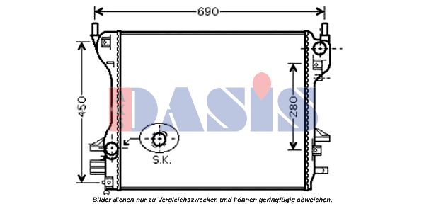 AKS DASIS Radiaator,mootorijahutus 370049N